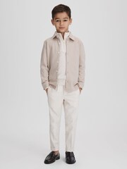 Reiss Stone Hendon Senior Cotton Button-Through Shirt - Image 3 of 6