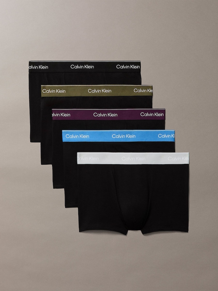 Calvin Klein Black Relaxed Icon Cotton Stretch Trunks 3 Pack - Image 1 of 1 Calvin Klein Black Relaxed Icon Cotton Stretch Trunks 3 Pack - Image 1 of 1