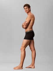 Calvin Klein Black/Green/Red/Blue/White Icon Cotton Stretch Relaxed Dart Trunks 5 Pack - Image 4 of 6