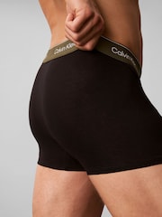 Calvin Klein Black/Green/Red/Blue/White Icon Cotton Stretch Relaxed Dart Trunks 5 Pack - Image 5 of 6