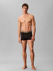 Calvin Klein Black/Green/Red/Blue/White Icon Cotton Stretch Relaxed Dart Trunks 5 Pack - Image 6 of 6
