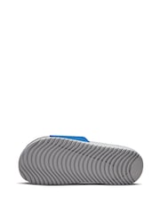 Azul/blanco - Nike Kawa Junior/Youth Sliders - Imagen 3 de 6