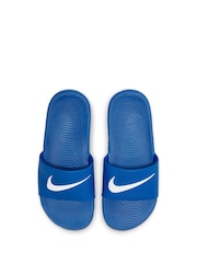 Azul/blanco - Nike Kawa Junior/Youth Sliders - Imagen 6 de 6