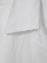 Reiss White Beldi Relaxed 100% Linen Cuban Collar Shirt - Image 6 of 6