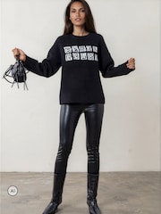 Religion Black Maddie Jumper With Rebel Heart Slogan - Image 2 of 8