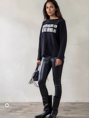 Religion Black Maddie Jumper With Rebel Heart Slogan - Image 7 of 8