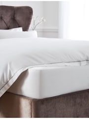 White Collection Luxe 600 Thread Count 100% Cotton Sateen Deep Fitted Sheet - Image 1 of 1