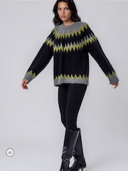 Suéter extragrande de estilo nórdico con estampado Fair Isle de la marca Religion - Imagen 4 de 8