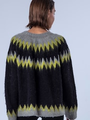 Suéter extragrande de estilo nórdico con estampado Fair Isle de la marca Religion - Imagen 6 de 8