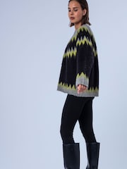 Suéter extragrande de estilo nórdico con estampado Fair Isle de la marca Religion - Imagen 8 de 8