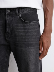 Reiss Dark Grey Styles Relaxed Flared-Leg Jeans - Image 6 of 8