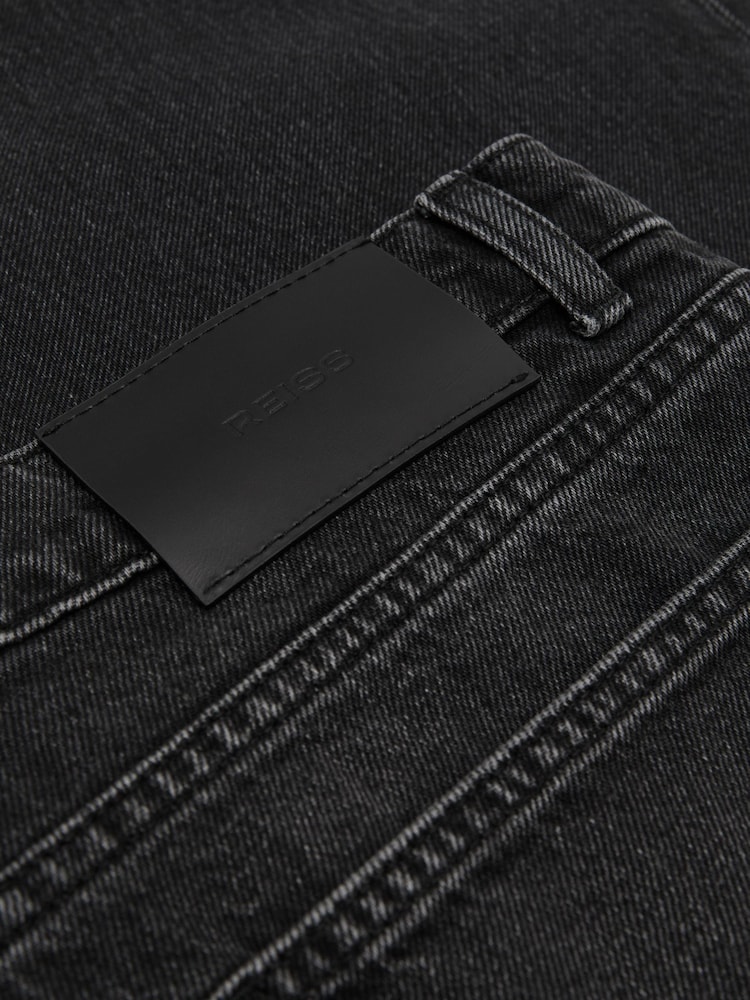 Reiss Dark Grey Styles Relaxed Flared-Leg Jeans - Image 8 of 8 Reiss Dark Grey Styles Relaxed Flared-Leg Jeans - Image 8 of 8