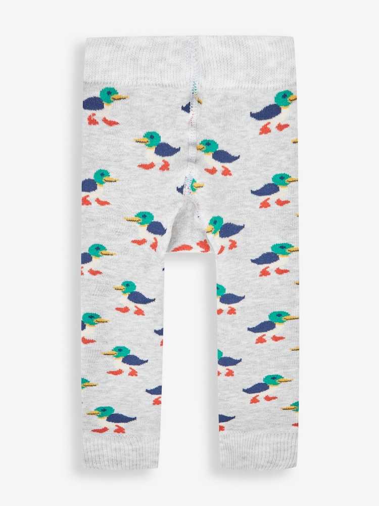 JoJo Maman Bébé Grey Duck Extra Thick Leggings - Image 1 of 2