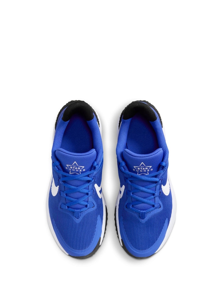 Nike Blue Youth Star Runner 4 Trainers - Image 6 of 9
