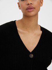VERO MODA Black V-Neck Button Front Cardigan - Image 4 of 5