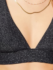 ETAM Black Vahine Tie Triangle Bikini Top - Image 5 of 5