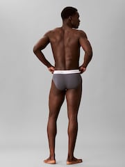 Calvin Klein Blue Hip Briefs 3 Pack - Image 3 of 6