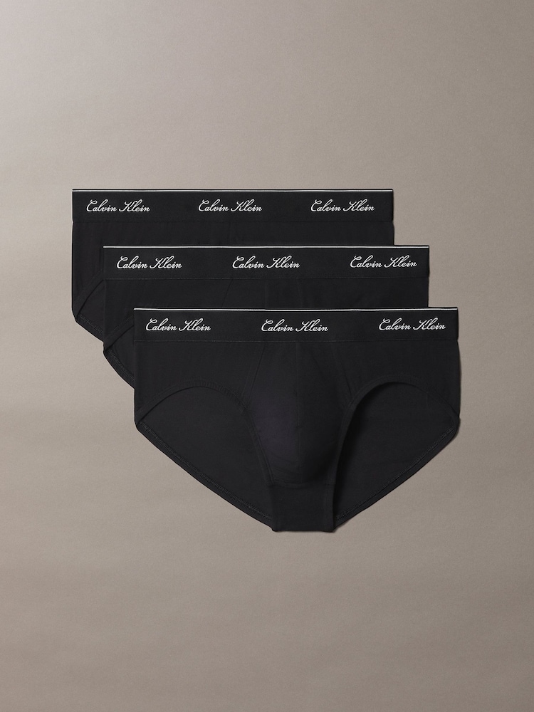 Calvin Klein Black Hip Briefs 3 Pack - Image 1 of 1 Calvin Klein Black Hip Briefs 3 Pack - Image 1 of 1
