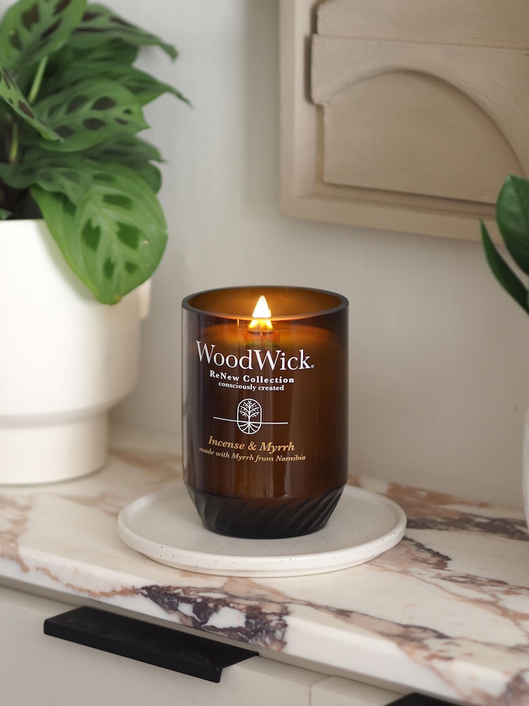 Woodwick Natural ReNew Large Scented Candle Incense Myrrh - Image 1 of 3