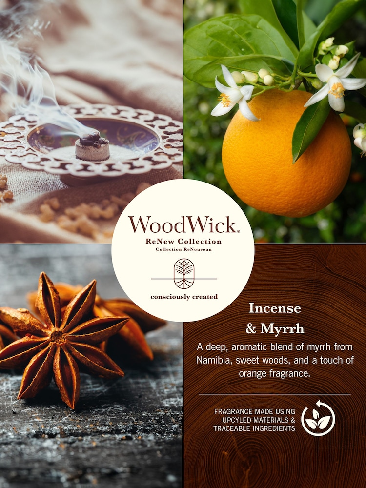 Woodwick Natural ReNew Large Scented Candle Incense Myrrh - Image 3 of 3