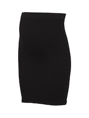 Mamalicious Black Maternity Ribbed Seamless Stretch Skirt - Image 6 of 6