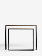 French Connection Dark Mango Wood Zircon Console Table - Image 5 of 7