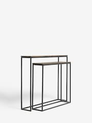 French Connection Dark Mango Wood Zircon Console Table - Image 6 of 7