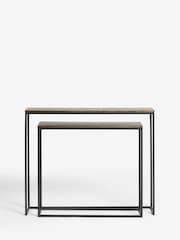 French Connection Dark Mango Wood Zircon Console Table - Image 7 of 7