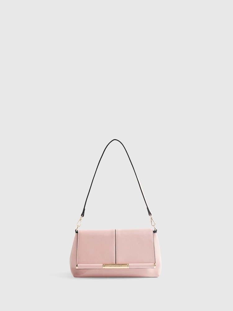 Bolso de mano con cierre de barra de River Island - Imagen 1 de 5