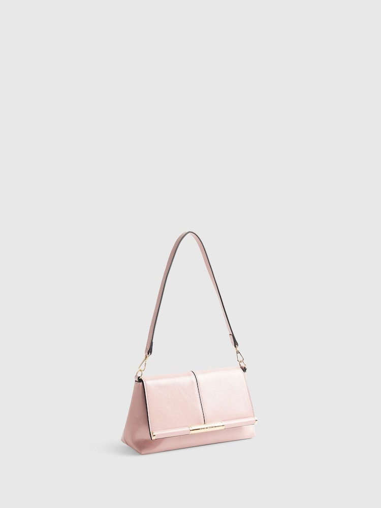 Bolso de mano con cierre de barra de River Island - Imagen 2 de 5