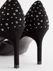 Black Forever Comfort® Studded Court Shoes - Image 6 of 10
