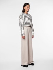 PIECES Cream High Waisted Wide Leg Trousers - Image 2 of 5