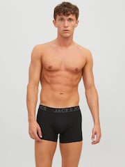 JACK & JONES Light Black Logo Boxers 3 Pack - Image 4 of 6