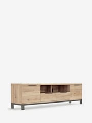 Light Bronx Up to 80 inch Oak Effect Slim TV Unit - Image 3 of 9