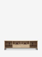 Light Bronx Up to 80 inch Oak Effect Slim TV Unit - Image 6 of 9