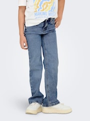 ONLY KIDS Light Blue Straight Leg Adjustable Waist Jeans - Image 3 of 5