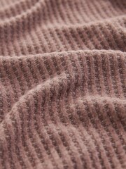 Mocha Soft Waffle Long Sleeve Pyjamas - Image 9 of 10