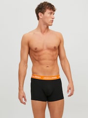 JACK & JONES Navy Black Logo 100% Cotton Boxers 3 Pack - Image 1 of 6