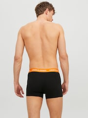 JACK & JONES Navy Black Logo 100% Cotton Boxers 3 Pack - Image 2 of 6