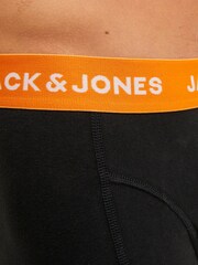 JACK & JONES Navy Black Logo 100% Cotton Boxers 3 Pack - Image 5 of 6