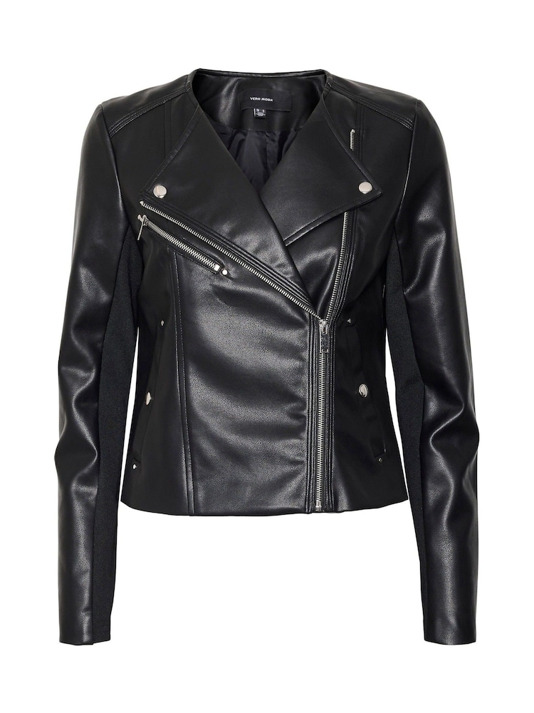 Moto Jacket Vero Moda Tall Leather Look Biker Jacket VERO MODA