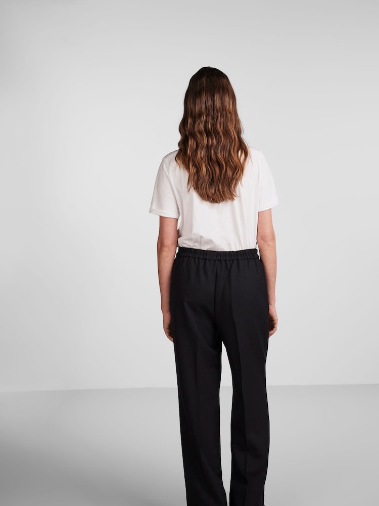 PIECES Black High Waisted Wide Leg Trousers - Image 2 of 6