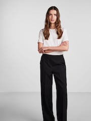 PIECES Black High Waisted Wide Leg Trousers - Image 3 of 6