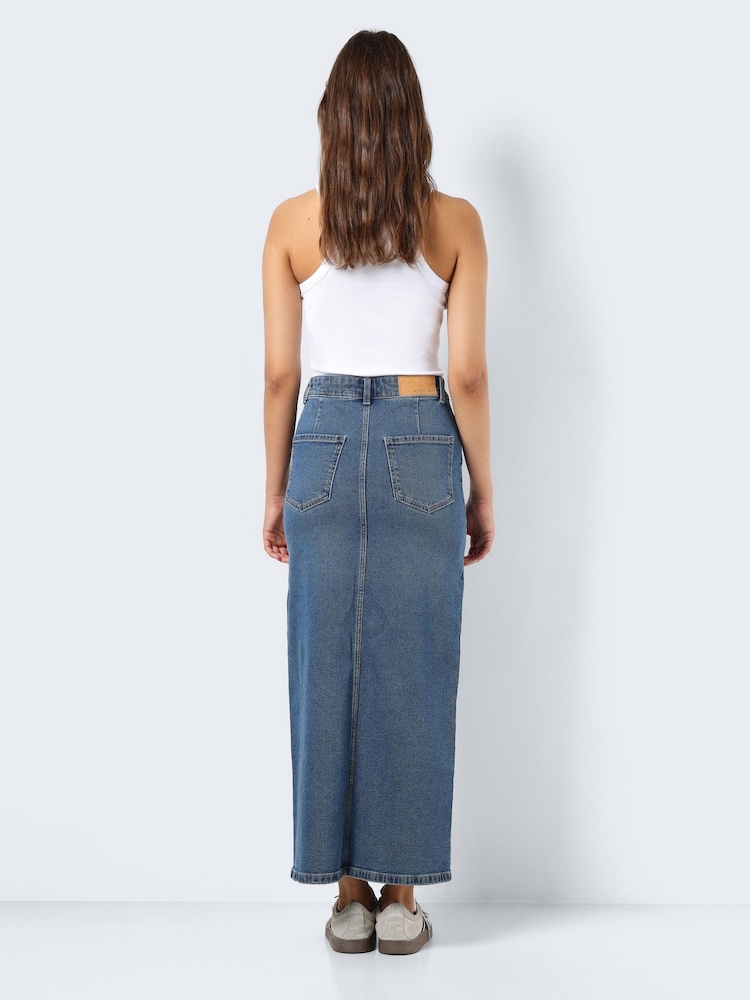 NOISY MAY Blue Denim Maxi Skirt - Image 2 of 7