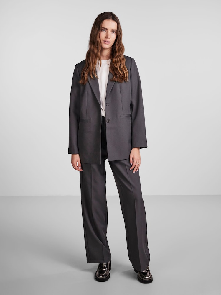 PIECES Grey Relaxed Fit Tailored Blazer - Image 2 of 6