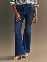 ONLY Blue High Waisted Flare Leg Rose Jeans - Image 1 of 7