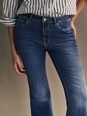 ONLY Blue High Waisted Flare Leg Rose Jeans - Image 5 of 7
