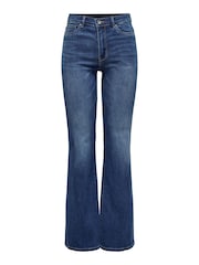 ONLY Blue High Waisted Flare Leg Rose Jeans - Image 6 of 7