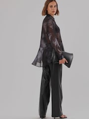 Religion Blue Iona Peplum Shirt In Floral Print - Image 5 of 8