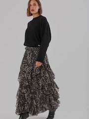Religion Animal Laura Multi layer Ruffle Maxi Skirt - Image 7 of 8